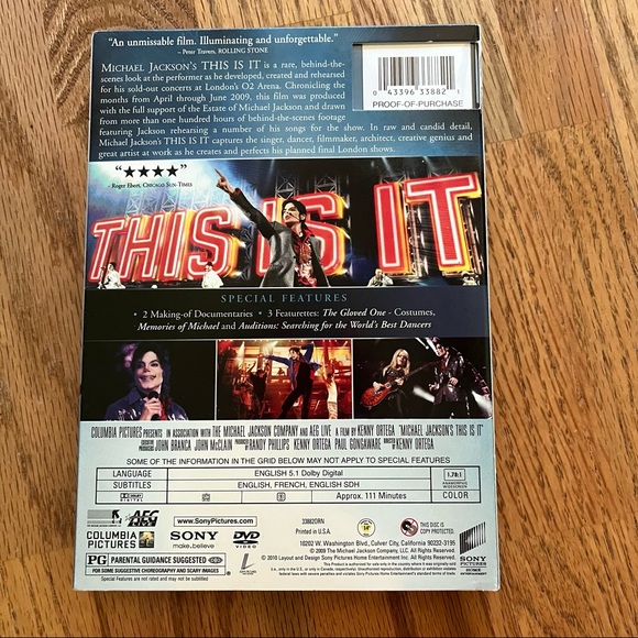 EUC Set of 2 Michael Jackson Music DVDs (This Is It/History on Film Volume II) - Picture 9 of 12